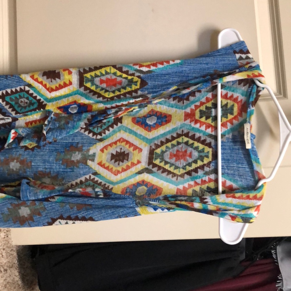 Aztec print sleeveless vest